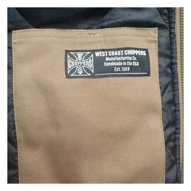 West Coast Choppers Heavy Duty Work Vest Frontier Brown - FREE UK Shipping, FREE 365 Day Returns | Moto Central