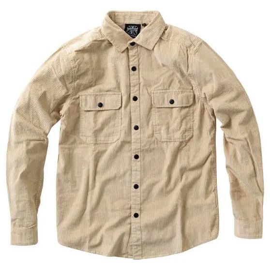 West Coast Choppers Hill Country Cord Shirt Sand - front view