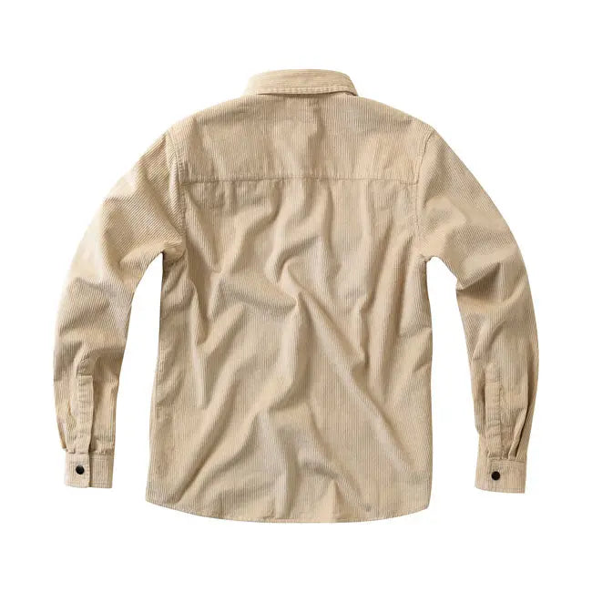 West Coast Choppers Hill Country Cord Shirt Sand - FREE UK Shipping, FREE 365 Day Returns | Moto Central