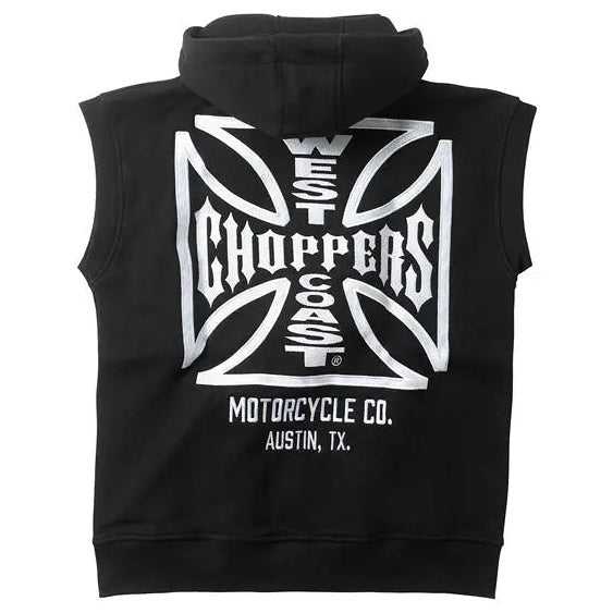 West Coast Choppers OG ATX Vest Black, back view