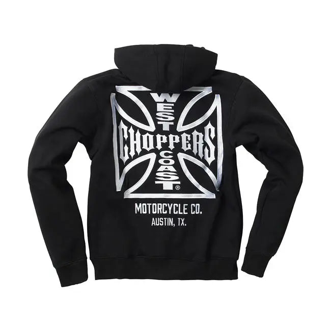 West Coast Choppers OG ATX Zip Hoodie Black - FREE UK Shipping, FREE 365 Day Returns | Moto Central