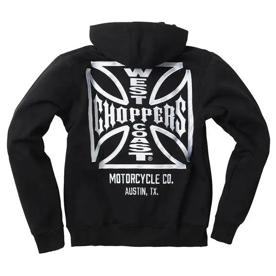 West Coast Choppers OG ATX Zip Hoodie Black, back view