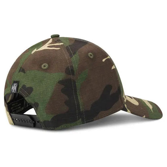 West Coast Choppers OG Cross Woodland Cap Camouflage, rear three-quarter view