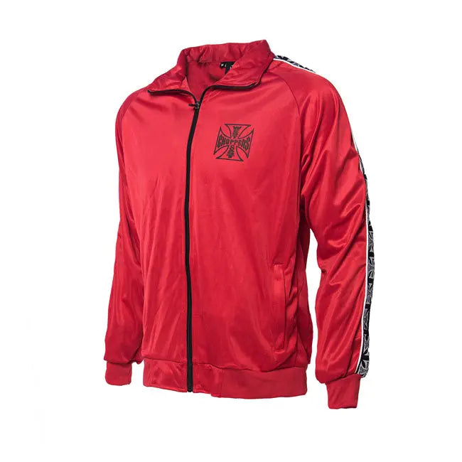 West Coast Choppers OG Tracksuit Jacket Red - FREE UK Shipping, FREE 365 Day Returns | Moto Central