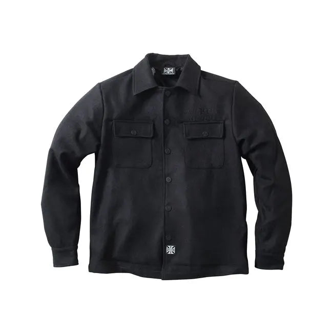 West Coast Choppers Wool Lined Plaidshirt Black - FREE UK Shipping, FREE 365 Day Returns | Moto Central