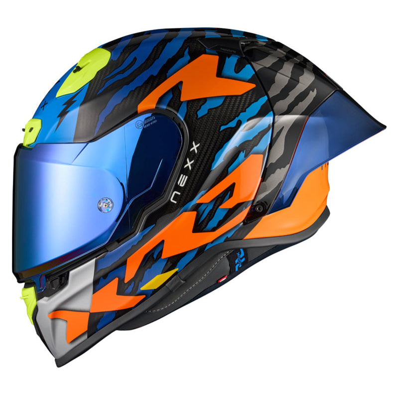 Nexx X.R3R Ziger Orange / Blue - FREE UK Delivery, FREE 365 Day Returns | Moto Central