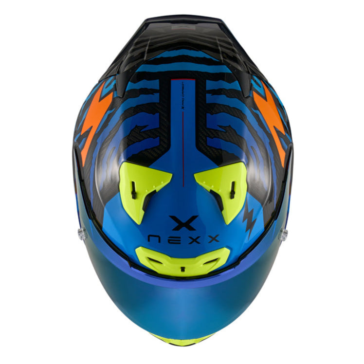 Nexx X.R3R Ziger Orange / Blue - FREE UK Delivery, FREE 365 Day Returns | Moto Central