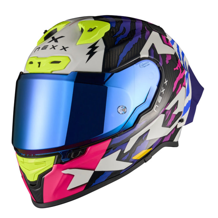 Nexx X.R3R Ziger Purple / Blue - FREE UK Delivery, FREE 365 Day Returns | Moto Central
