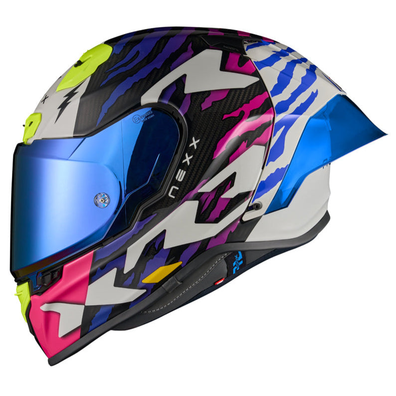 Nexx X.R3R Ziger Purple / Blue - FREE UK Delivery, FREE 365 Day Returns | Moto Central