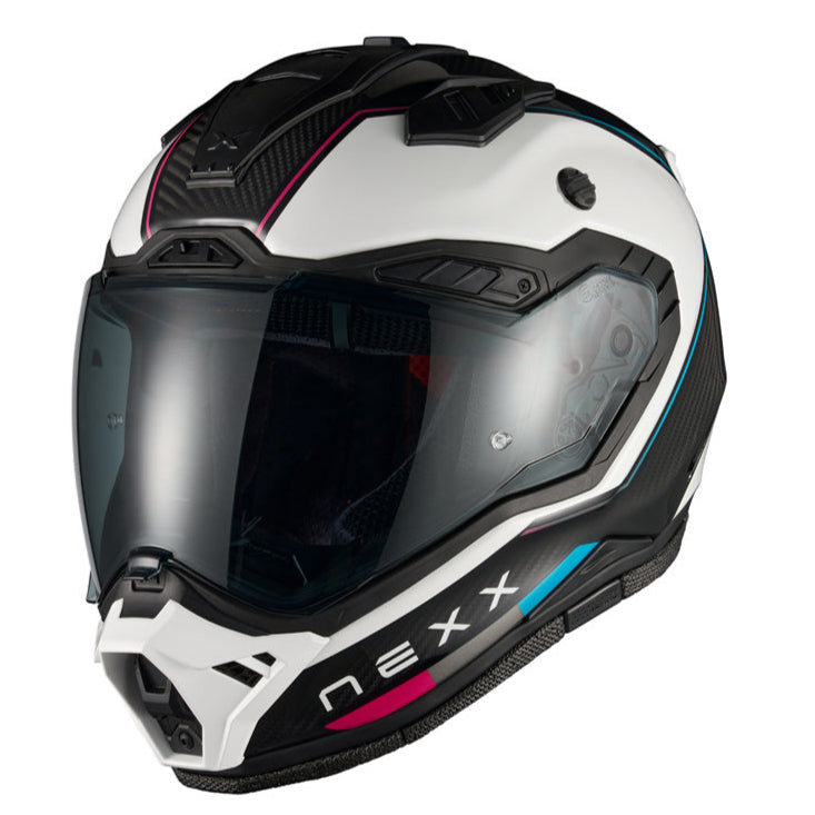 Nexx X.RALLY Raid Blue / Pink - FREE UK Delivery, FREE 365 Day Returns | Moto Central