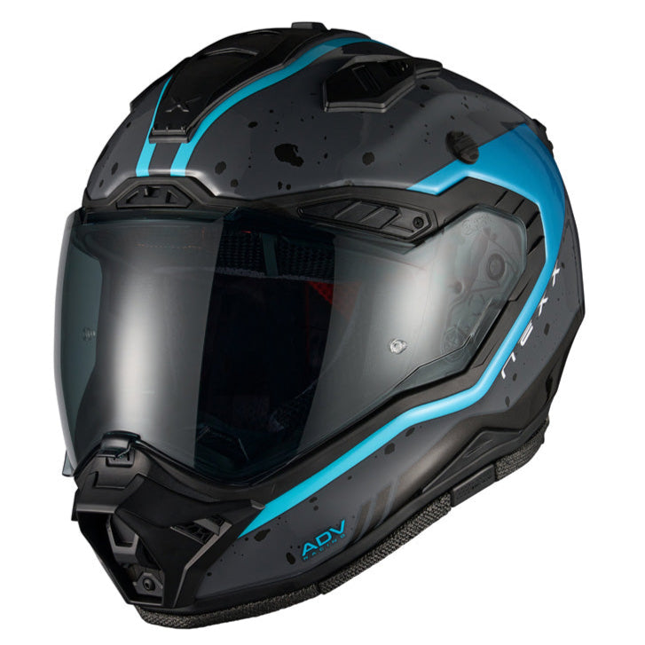 Nexx X.RALLY Yuma Grey / Blue - FREE UK Delivery, FREE 365 Day Returns | Moto Central