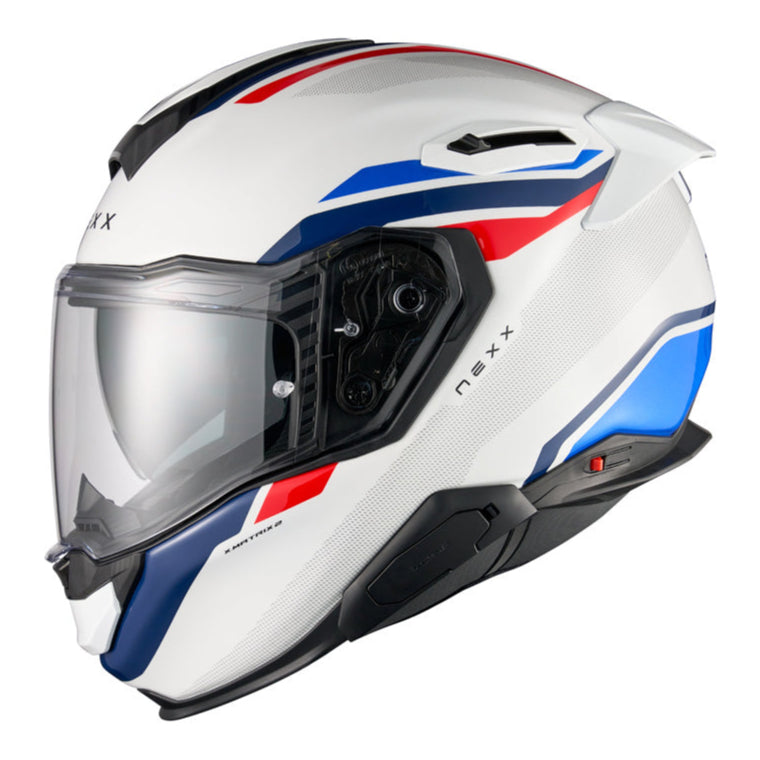 Nexx X.TR Quanta White / Blue - FREE UK Delivery, FREE 365 Day Returns | Moto Central