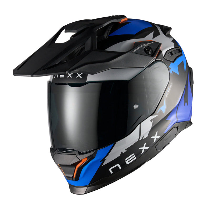 Nexx Y.TRAVL Primal Blue / Matt Neon - FREE UK Delivery, FREE 365 Day Returns | Moto Central