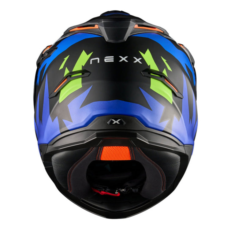 Nexx Y.TRAVL Primal Blue / Matt Neon - FREE UK Delivery, FREE 365 Day Returns | Moto Central