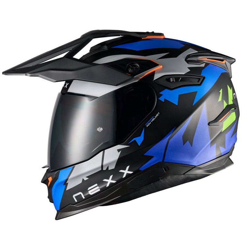 Nexx Y.TRAVL Primal Blue / Matt Neon - FREE UK Delivery, FREE 365 Day Returns | Moto Central