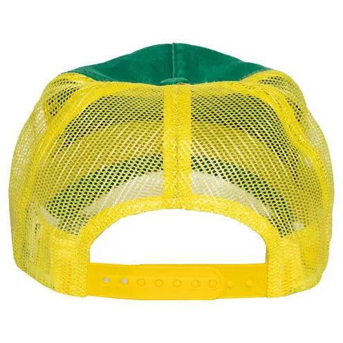 King Kerosin Garage Built Cap Green / Yellow — rear view