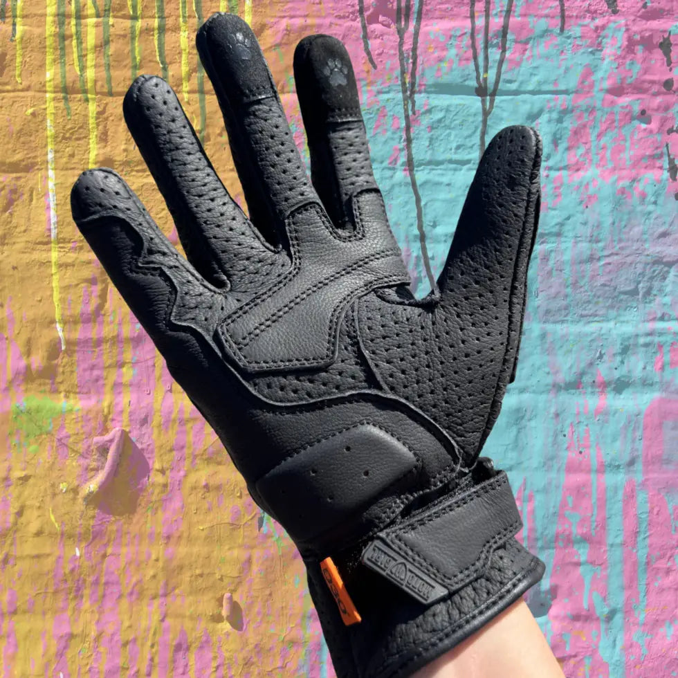 MotoGirl Yoko Ladies Leather Gloves Black FREE UK Delivery, FREE 365 Day Returns | Moto Central