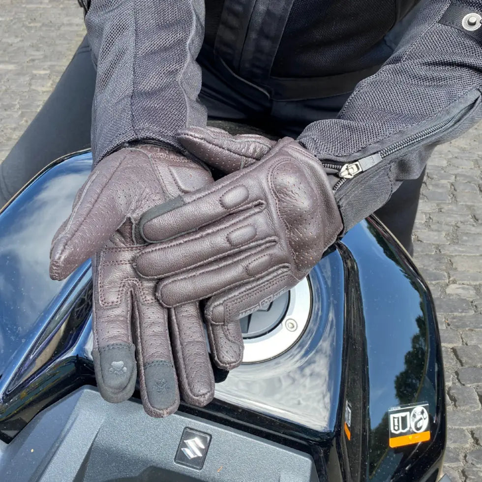 MotoGirl Yoko Ladies Leather Gloves Brown FREE UK Delivery, FREE 365 Day Returns | Moto Central