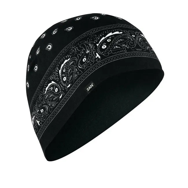 ZAN Headgear Helmet Beanie Sportflexr Black Paisley - FREE UK Shipping, FREE 365 Day Returns | Moto Central