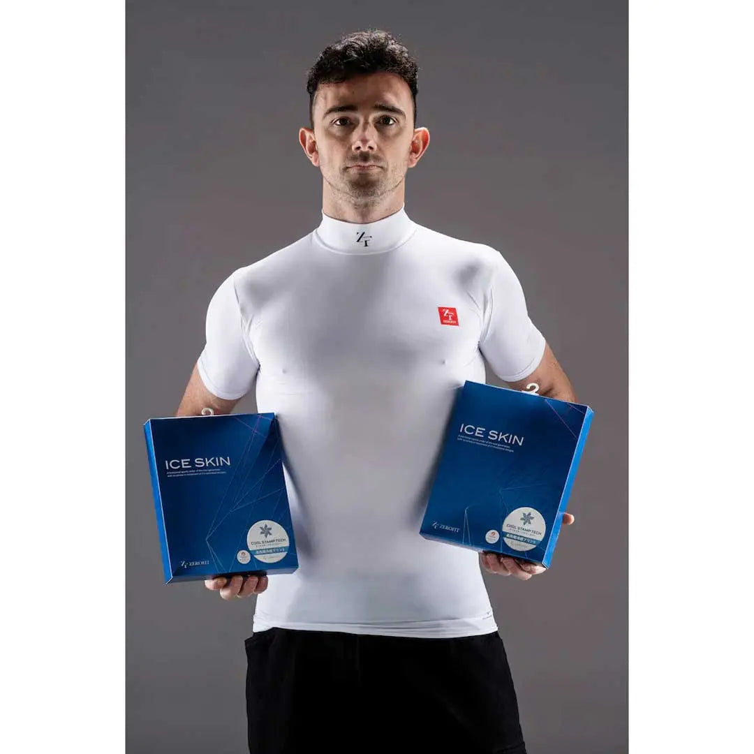 ZeroFit IceSkin Short Sleeves Base Layer T-Shirt White FREE UK Delivery, FREE 365 Day Returns | Moto Central