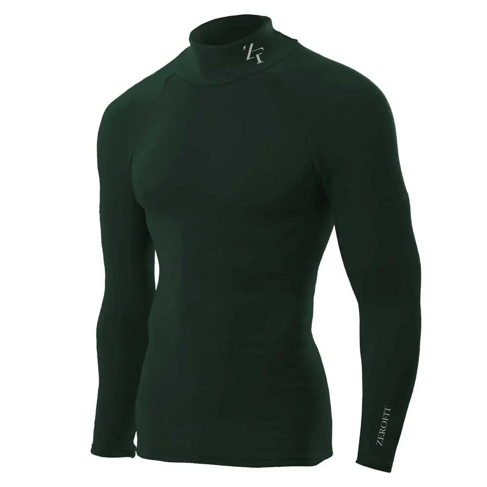ZeroFit Ultimate Heatrub Long Sleeves Base Layer T-Shirt Green FREE UK Delivery, FREE 365 Day Returns | Moto Central