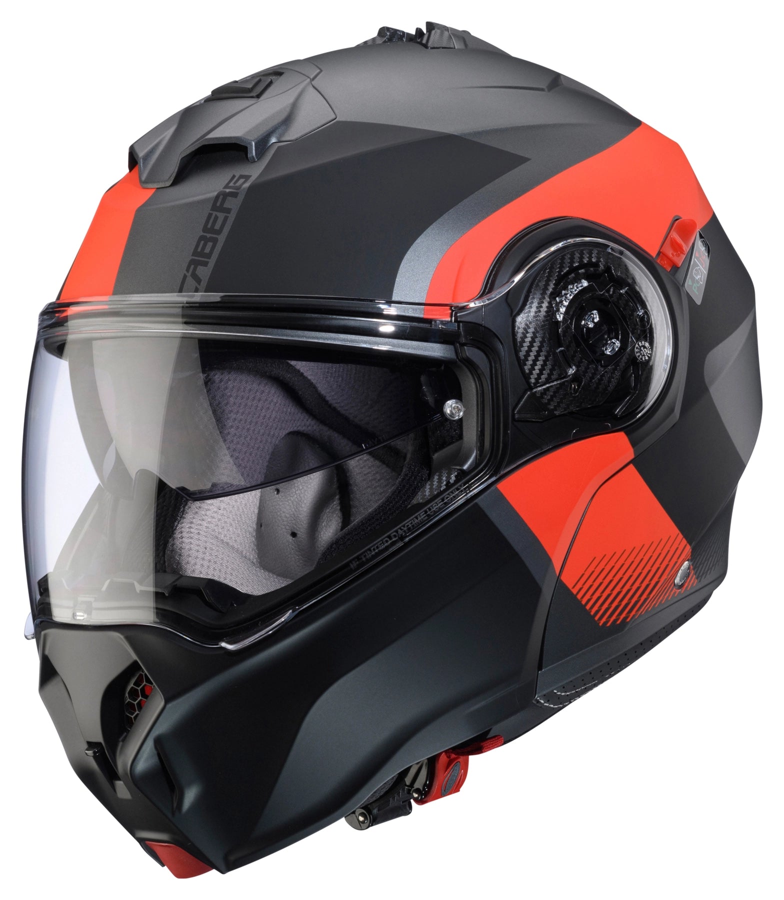 Caberg Duke Evo Indy Matt Gun Metal / Fluo Red / Black