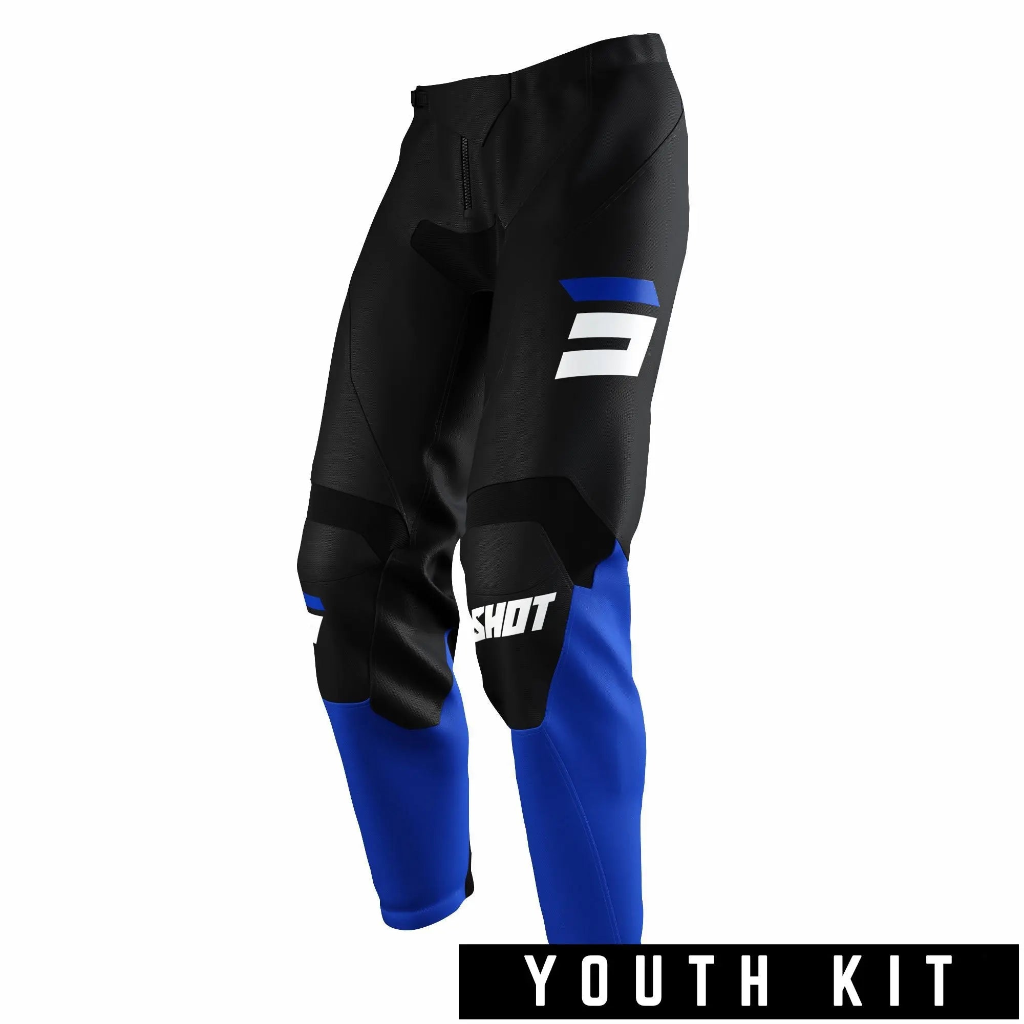 Shot Raw Youth Trouser Burst Blue - FREE UK Shipping, FREE 365 Day Returns | Moto Central