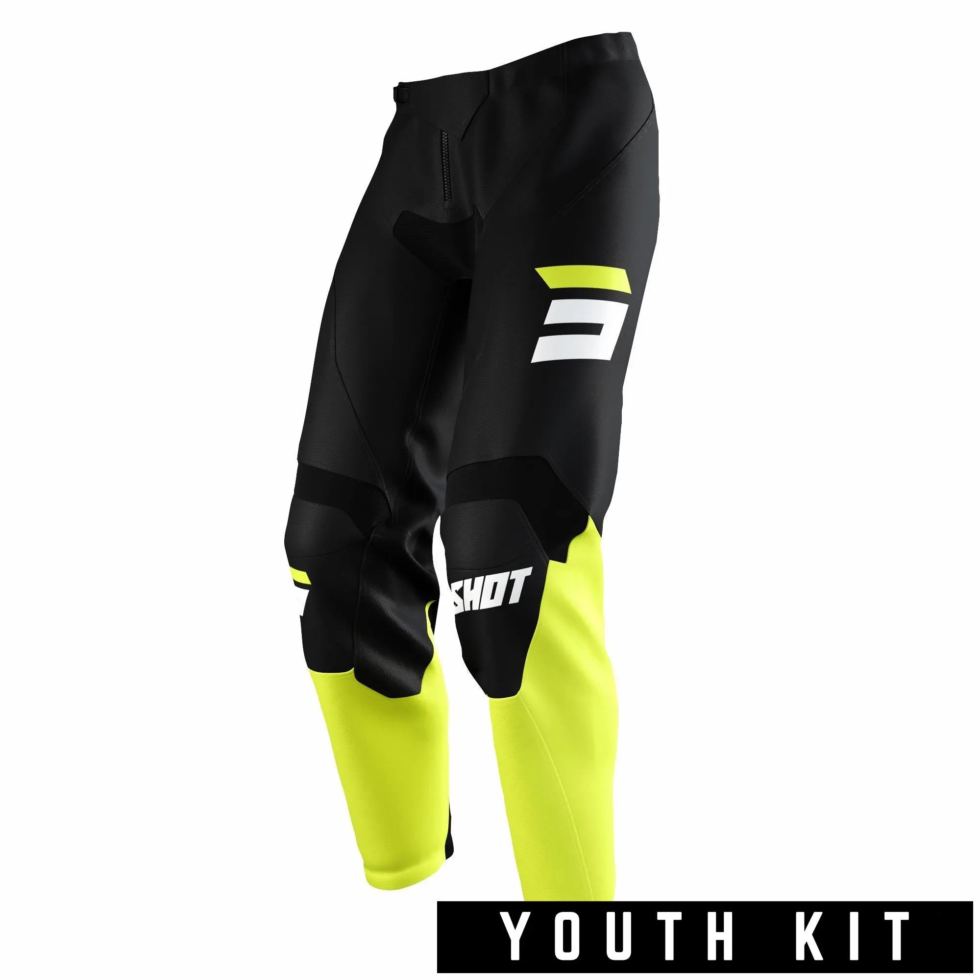 Shot Raw Youth Trouser Burst Neon Yellow - FREE UK Shipping, FREE 365 Day Returns | Moto Central