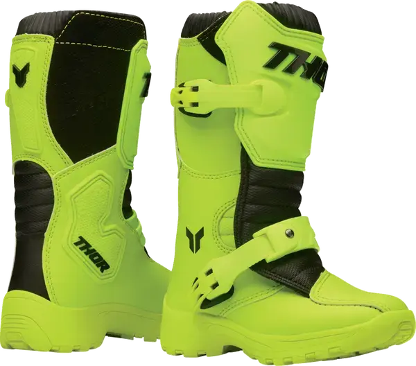 Thor Blitz XR Mini Kids Boots Acid - FREE UK Shipping, FREE 365 Day Returns | Moto Central