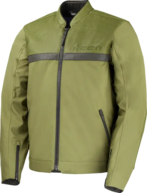 Icon Midhawk Textile Jacket Green - FREE UK Shipping, FREE 365 Day Returns | Moto Central