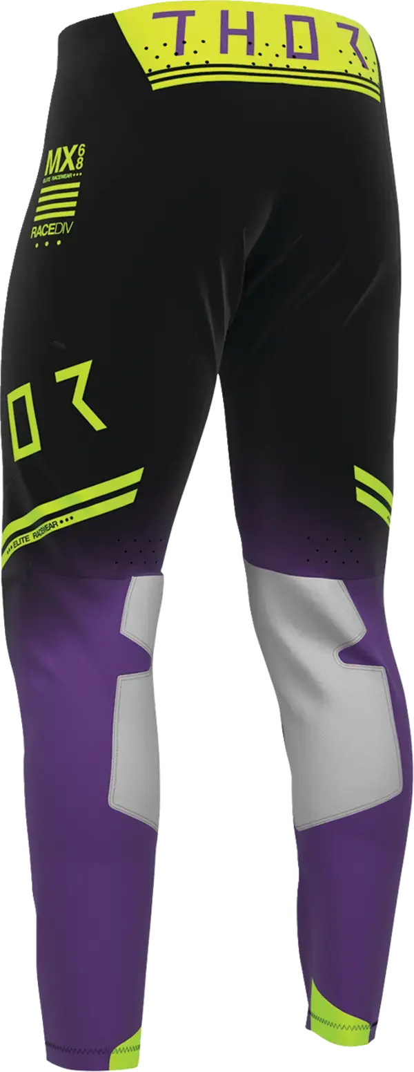 Thor Sportmode Geo MX Textile Trouser Black / Purple - FREE UK Shipping, FREE 365 Day Returns | Moto Central
