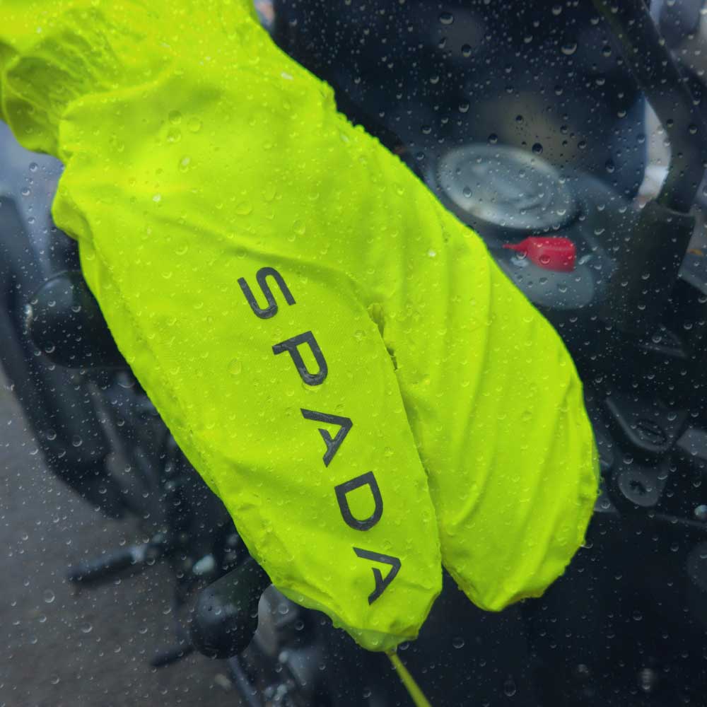 Spada Acqua Shield Waterproof Textile Mitts Fluo Yellow FREE UK Delivery, FREE 365 Day Returns | Moto Central