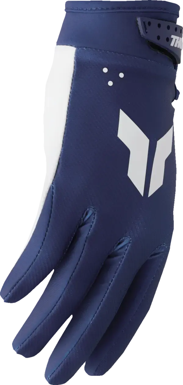 Thor Launchmode Split Youth Textile Gloves Navy - FREE UK Shipping, FREE 365 Day Returns | Moto Central