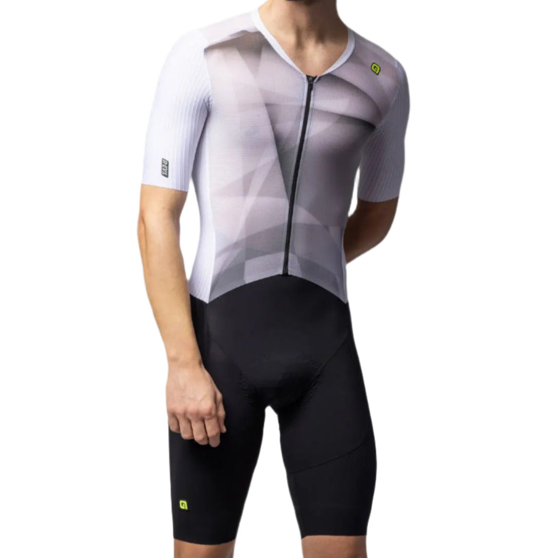 Ale Clothing Watt 3.6 R-EV1 Short Sleeves Skinsuit White - FREE UK Shipping, FREE 365 Day Returns | Moto Central