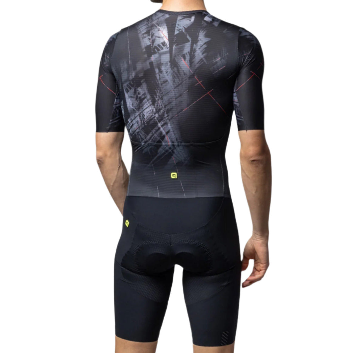 Ale Clothing Mirror PR-E Short Sleeves Cycle Skinsuit Black