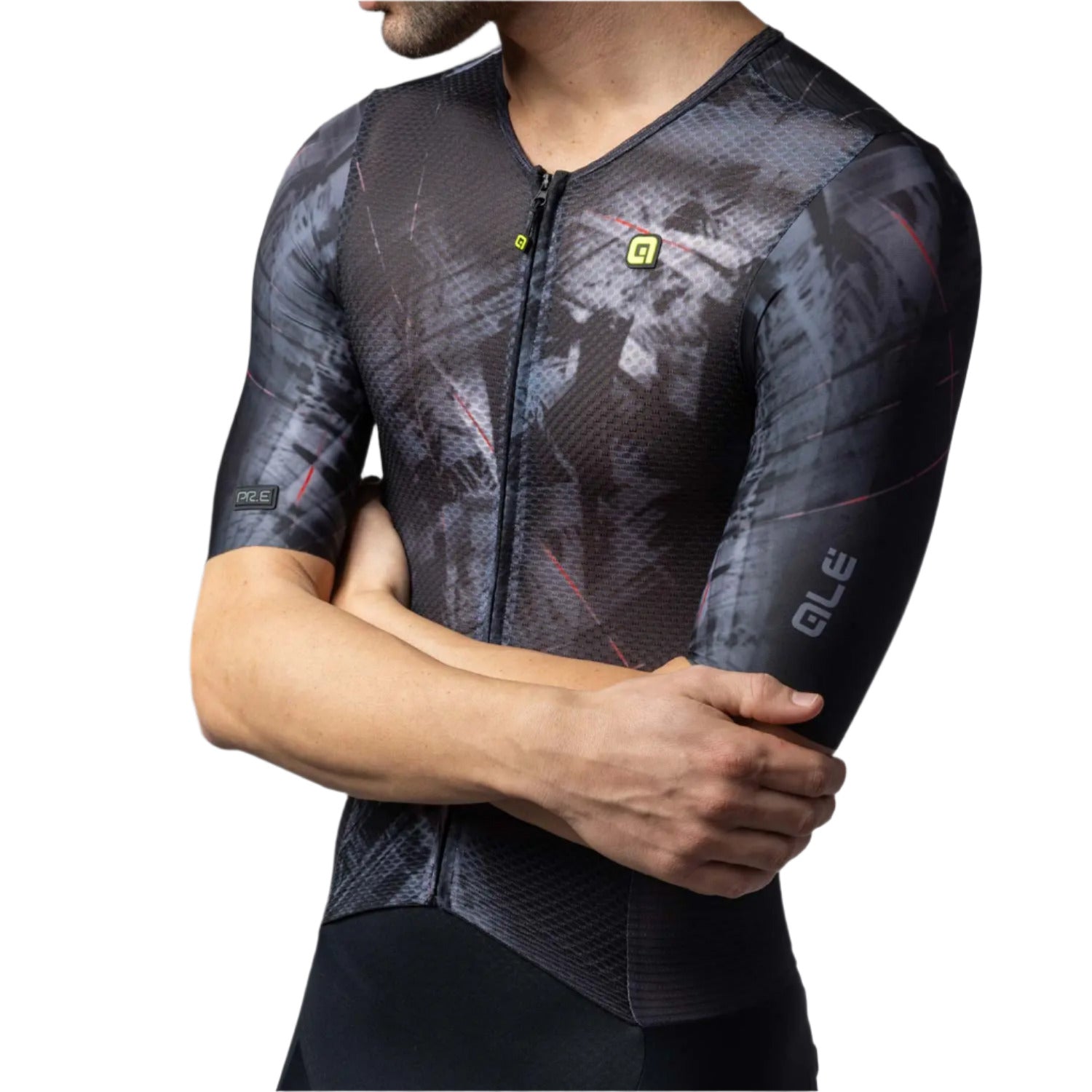 Ale Clothing Mirror PR-E Short Sleeves Skinsuit Black - FREE UK Shipping, FREE 365 Day Returns | Moto Central