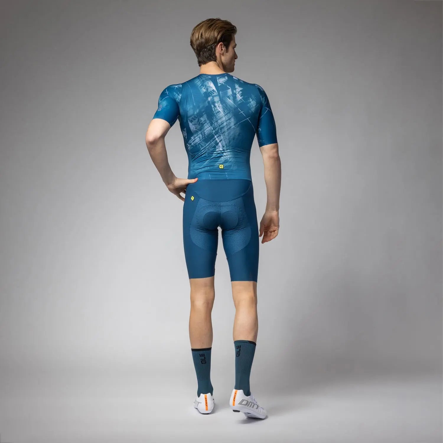 Ale Clothing Mirror PR-E Short Sleeves Skinsuit Blue - FREE UK Shipping, FREE 365 Day Returns | Moto Central