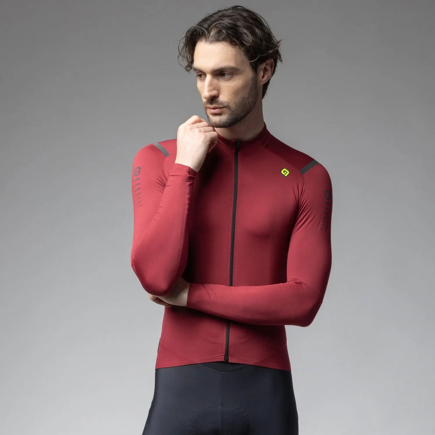 Ale Clothing Warm Race R-EV1 Long Sleeves Jersey Red - FREE UK Shipping, FREE 365 Day Returns | Moto Central