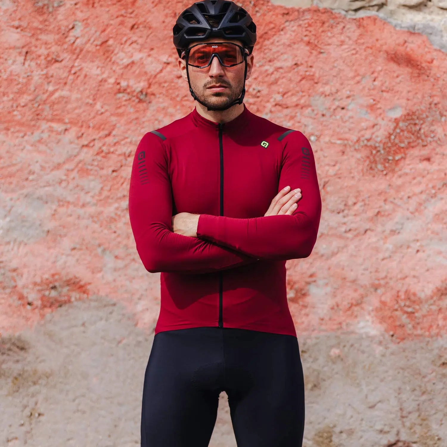 Ale Clothing Warm Race R-EV1 Long Sleeves Jersey Red - FREE UK Shipping, FREE 365 Day Returns | Moto Central