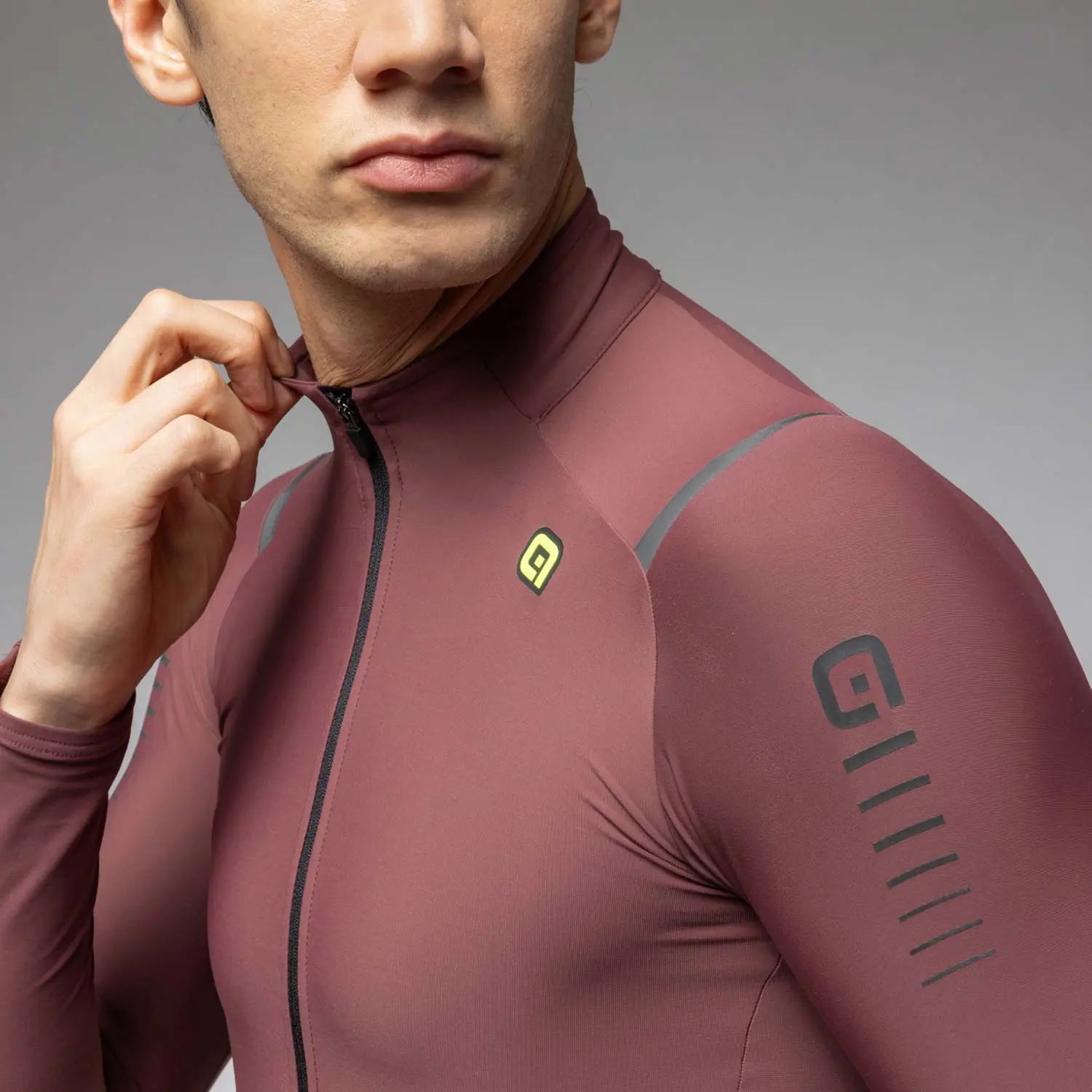 Ale Clothing Warm Race R-EV1 Long Sleeves Jersey Burgundy - FREE UK Shipping, FREE 365 Day Returns | Moto Central