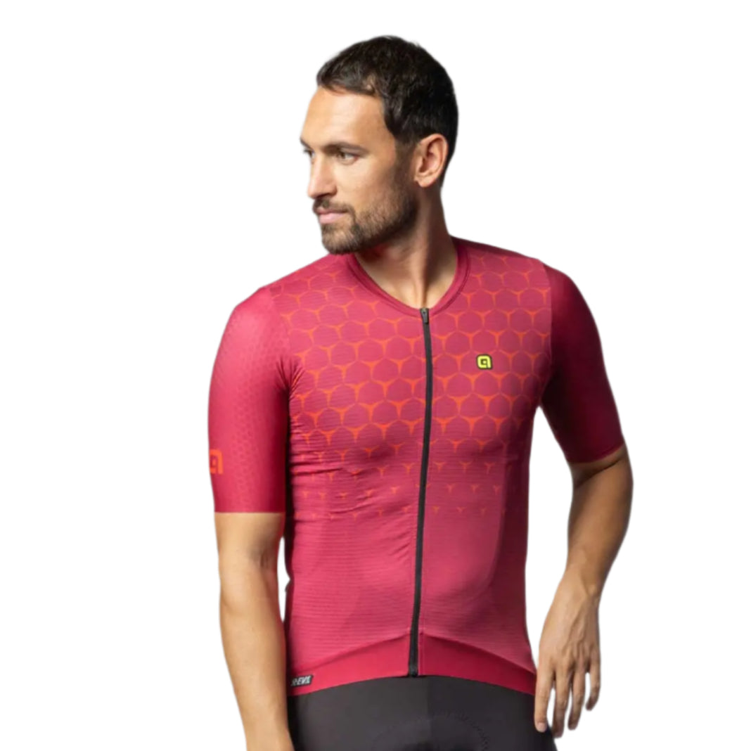 Ale Clothing Quick R-EV1 Short Sleeves Jersey Burgundy - FREE UK Shipping, FREE 365 Day Returns | Moto Central