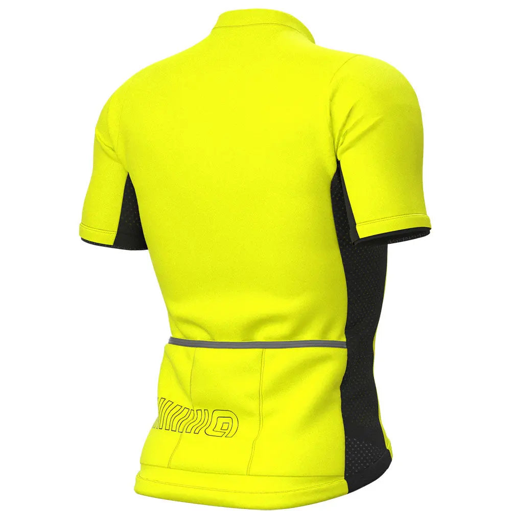 Ale Clothing Colour Block Pragma Short Sleeves Jersey Yellow - FREE UK Shipping, FREE 365 Day Returns | Moto Central