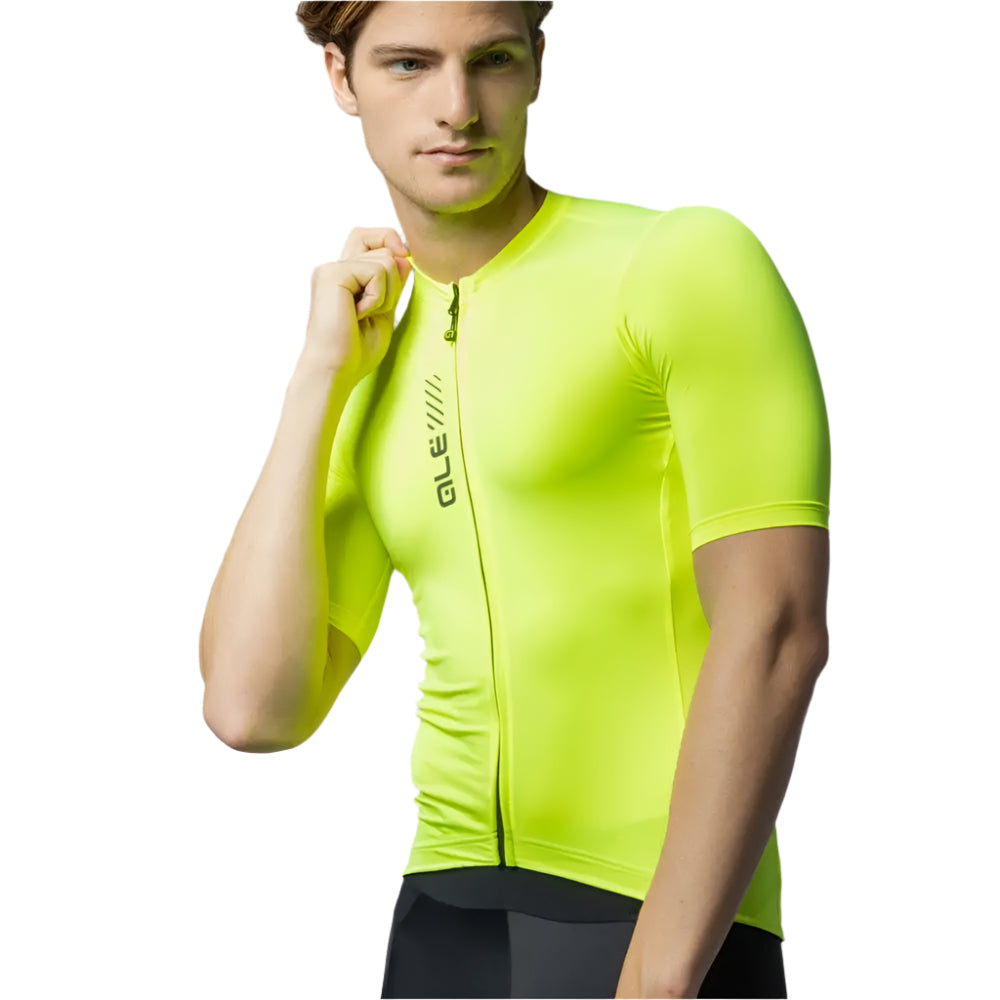 Ale Clothing Colour Block 2.0 Pragma Short Sleeves Jersey Yellow - FREE UK Shipping, FREE 365 Day Returns | Moto Central