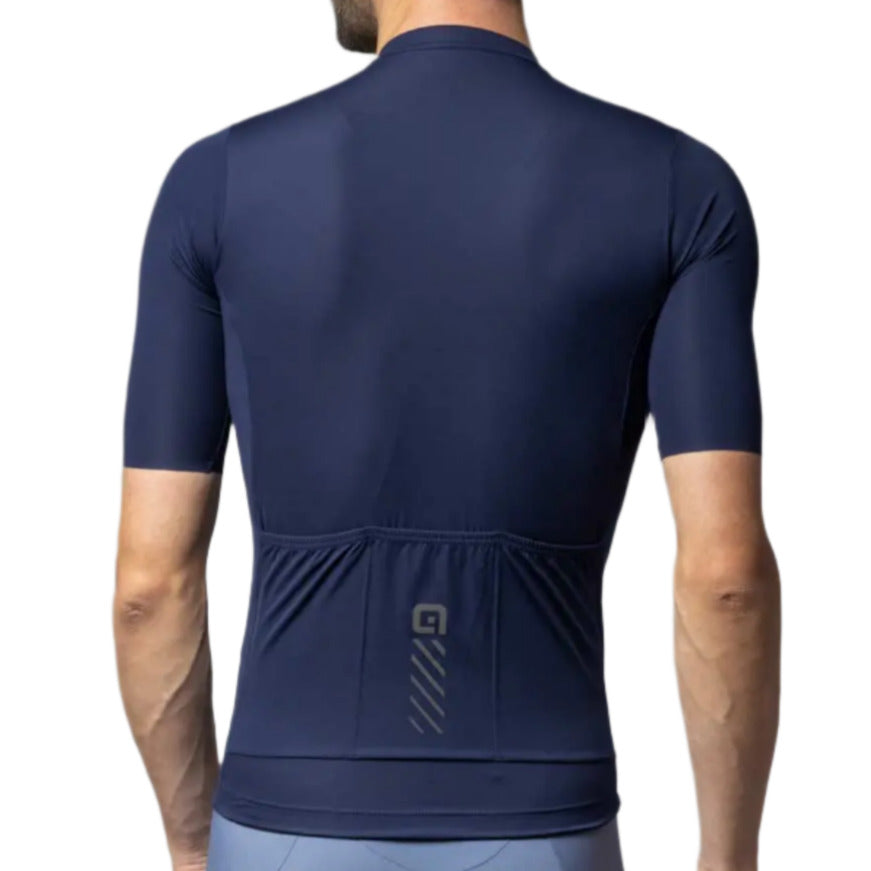 Ale Clothing Colour Block SS25 Pragma Short Sleeves Jersey Navy - FREE UK Shipping, FREE 365 Day Returns | Moto Central