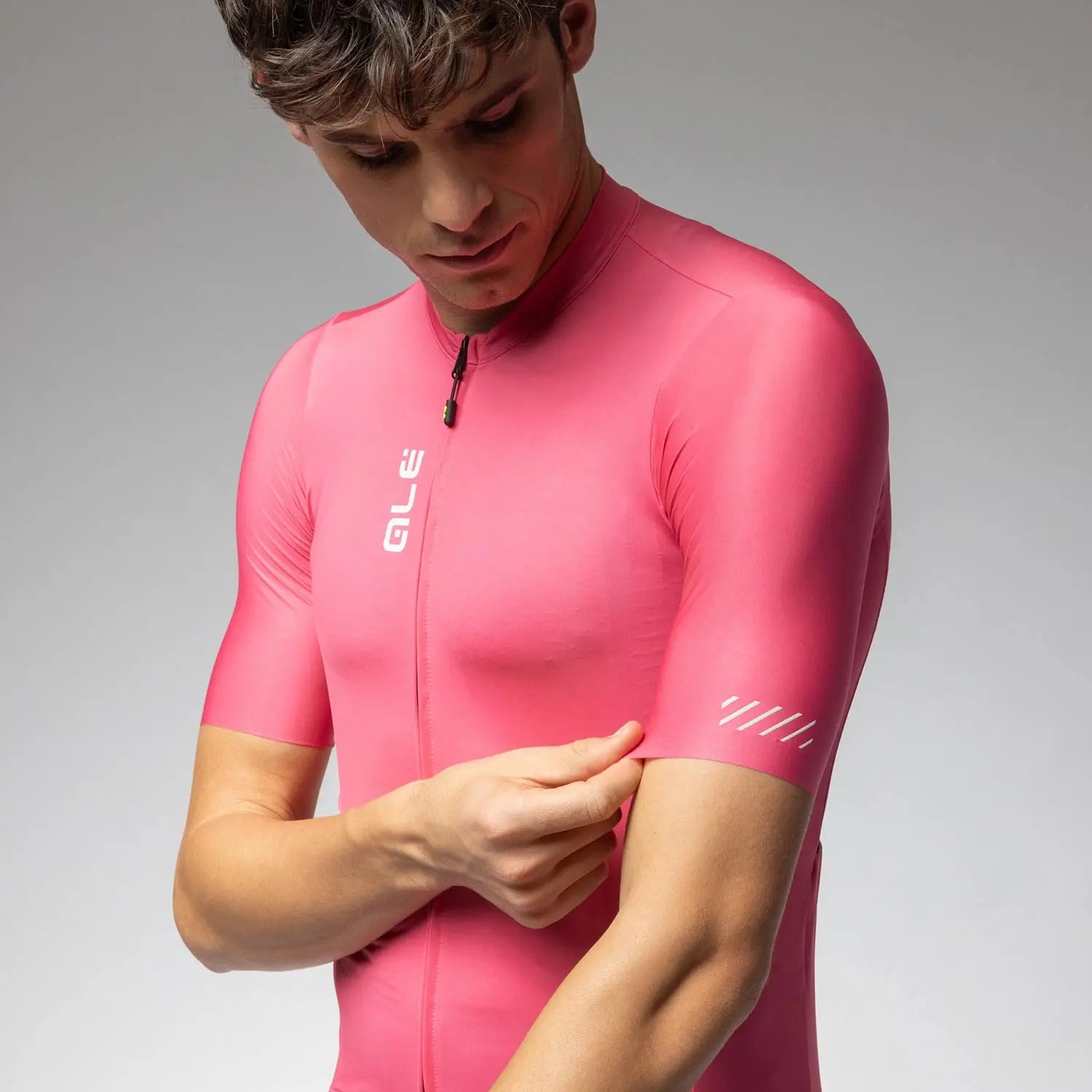 Ale Clothing Colour Block Pragma Short Sleeves Jersey SS26 Pink - FREE UK Shipping, FREE 365 Day Returns | Moto Central