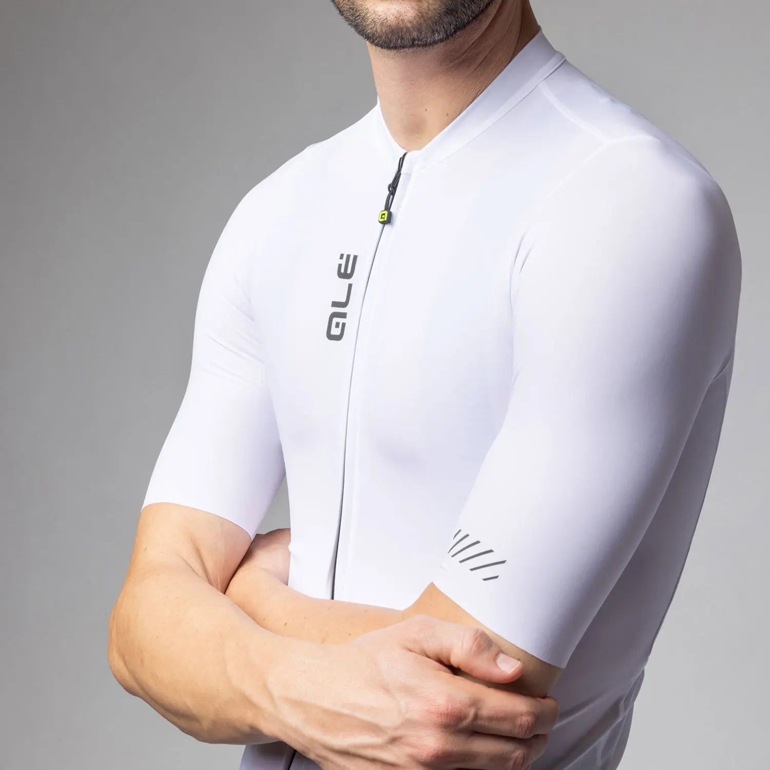 Ale Clothing Colour Block SS25 Pragma Short Sleeves Jersey White - FREE UK Shipping, FREE 365 Day Returns | Moto Central