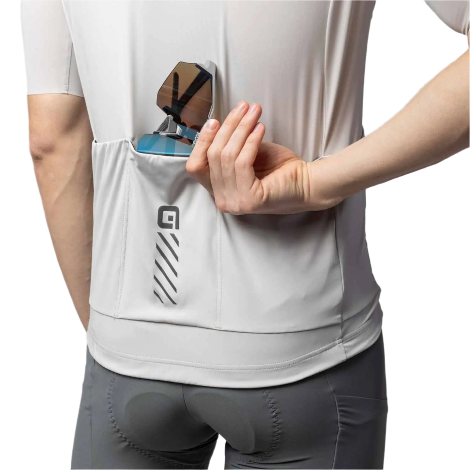 Ale Clothing Colour Block Off Road Pragma SS25 Short Sleeves Jersey Grey - FREE UK Shipping, FREE 365 Day Returns | Moto Central