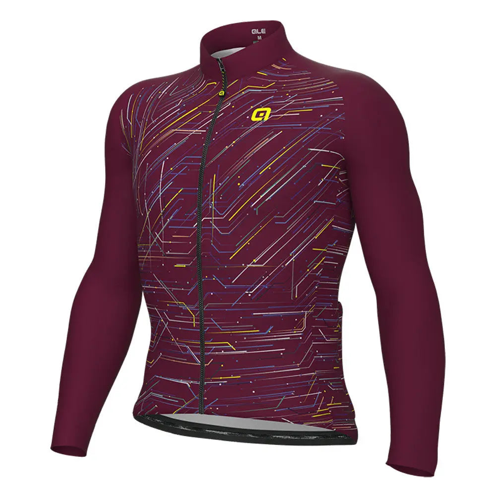Ale Clothing Byte Pragma Long Sleeved Jersey Burgundy - FREE UK Shipping, FREE 365 Day Returns | Moto Central