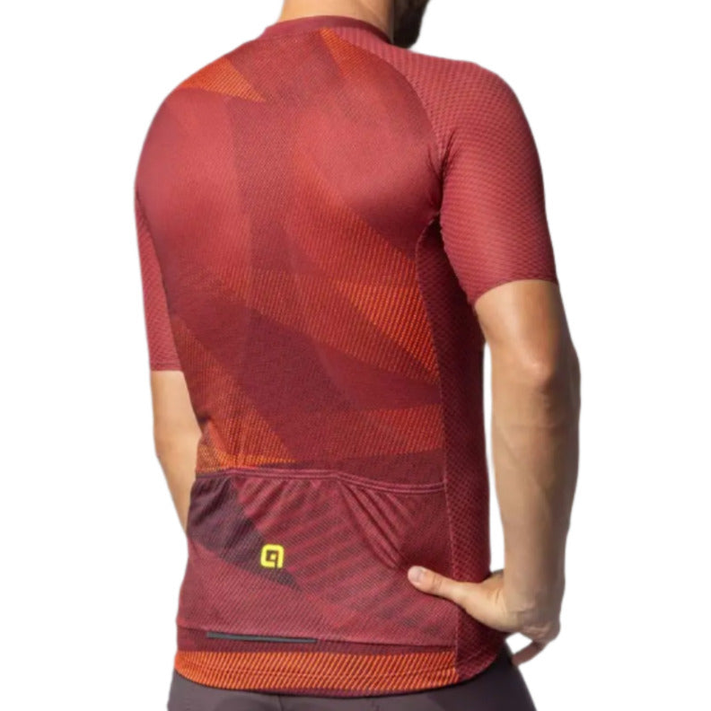 Ale Clothing Connect Pragma Short Sleeves Jersey Burgundy - FREE UK Shipping, FREE 365 Day Returns | Moto Central