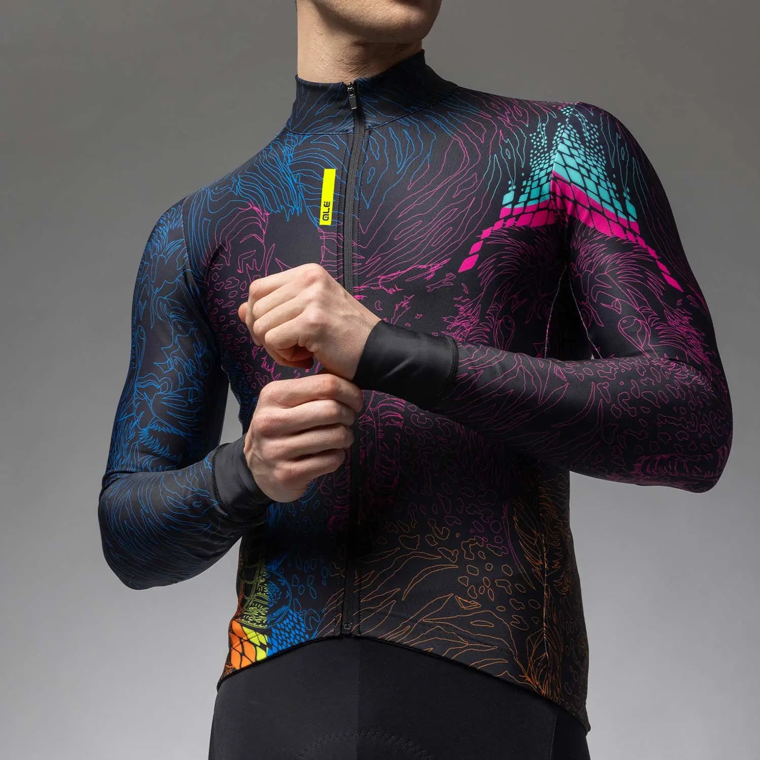 Ale Clothing Zanzibar Pragma Long Sleeves Jersey Multicolour - FREE UK Shipping, FREE 365 Day Returns | Moto Central